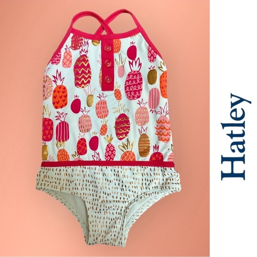 Hatley Pineapple-Printed Swimsuit, Size 3, MSRP $38